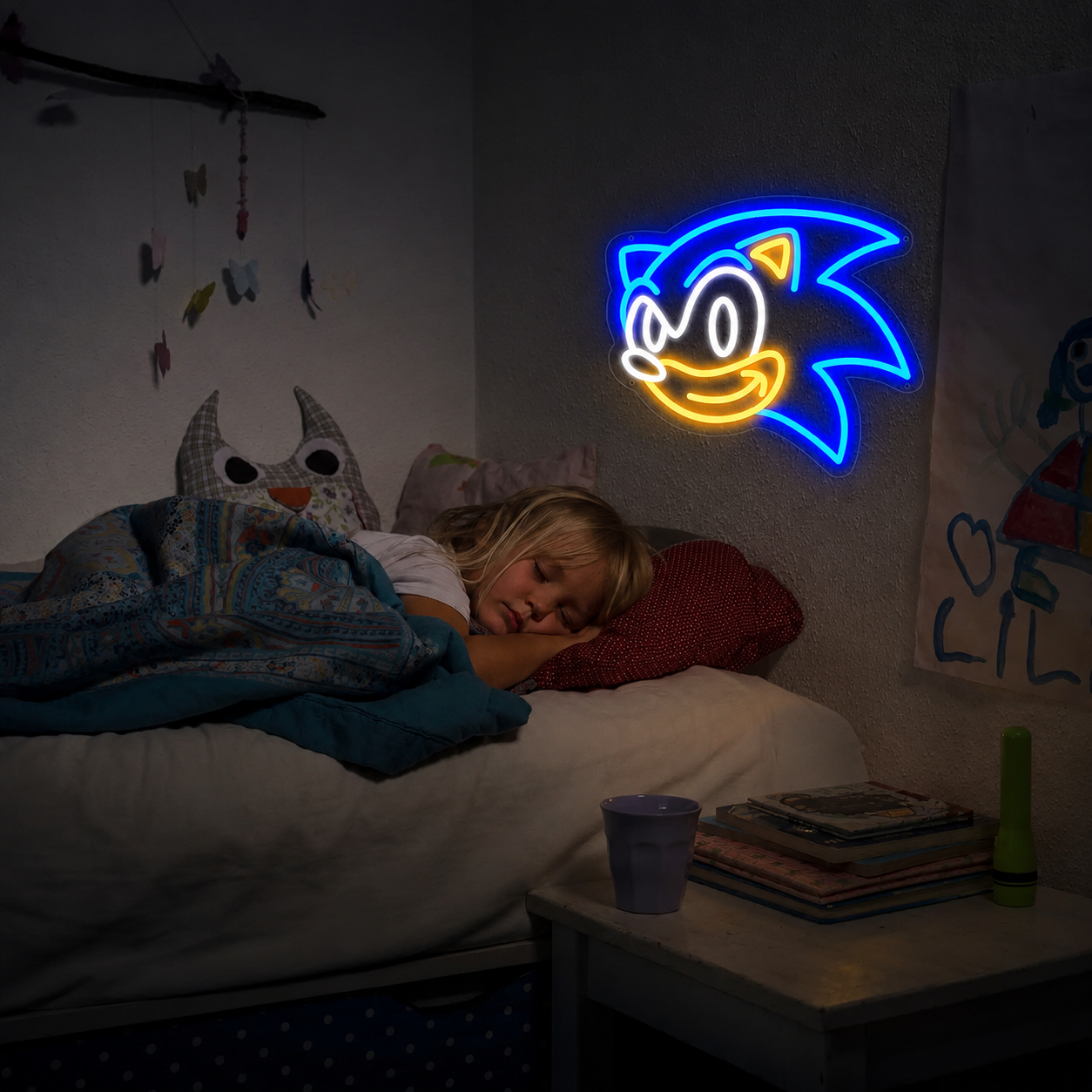 Sonic LED Neon Sign USB – Bedroom & Gaming Wall Decor