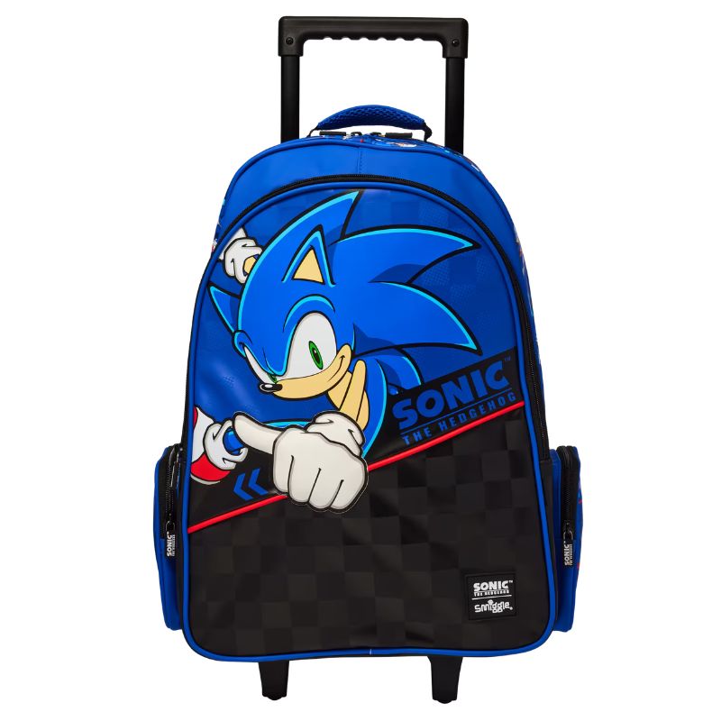 Sonic the Hedgehog Trolley Backpack with Light-Up Wheels – Sonic x Smiggle