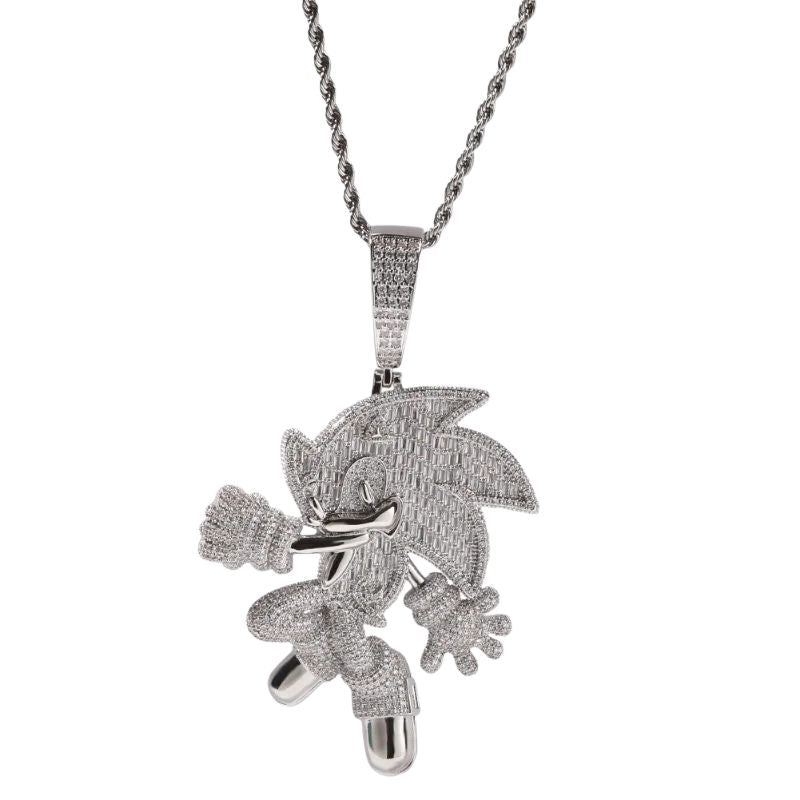 Sonic the Hedgehog Blue Stone Necklace