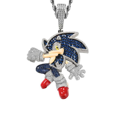 Sonic the Hedgehog Blue Stone Necklace