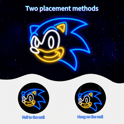 Sonic LED Neon Sign USB – Bedroom & Gaming Wall Decor
