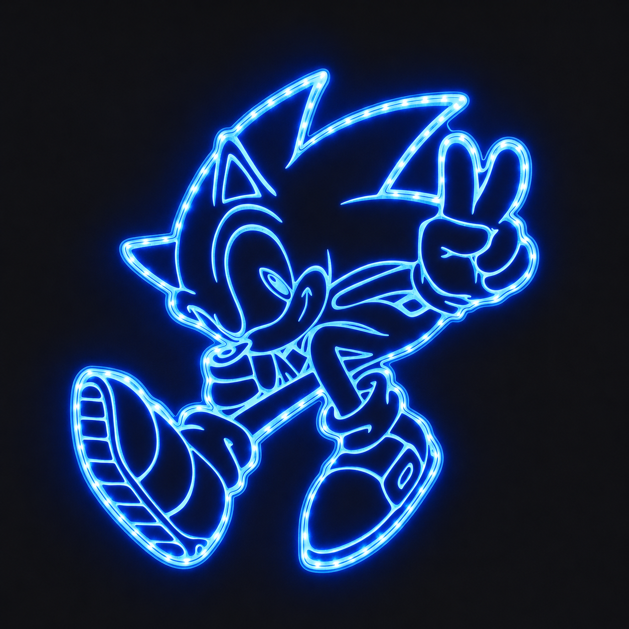 Sonic RGB Edge-Lit LED Sign – Light-Up Wall Decor