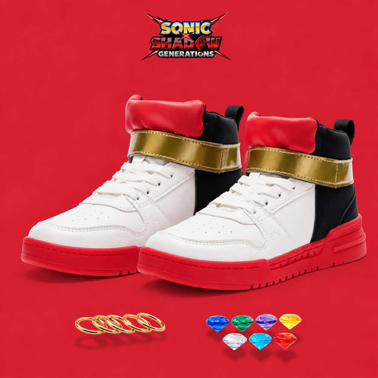 Sonic the Hedgehog: Shadow Ring & Chaos Emerald Sneakers