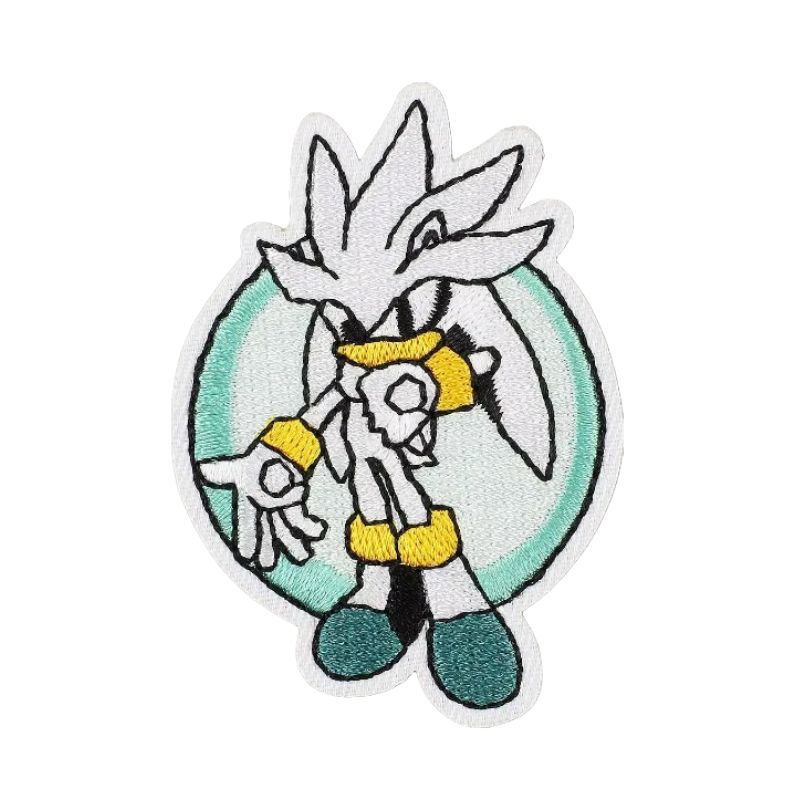 Silver the Hedgehog Circle Patch