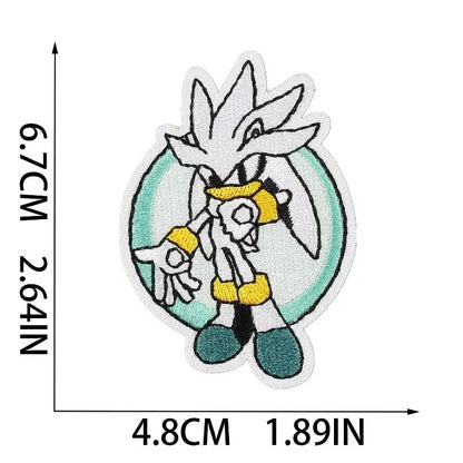 Silver the Hedgehog Circle Patch