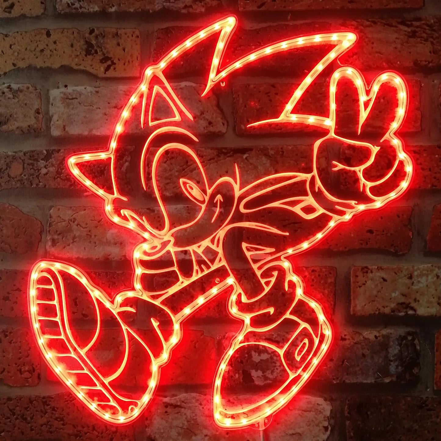 Sonic RGB Edge-Lit LED Sign – Light-Up Wall Decor