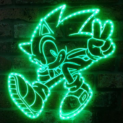 Sonic RGB Edge-Lit LED Sign – Light-Up Wall Decor
