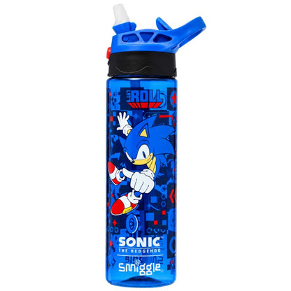 Sonic the Hedgehog Plastic Water Bottle with Flip Top Lid – Sonic x Smiggle